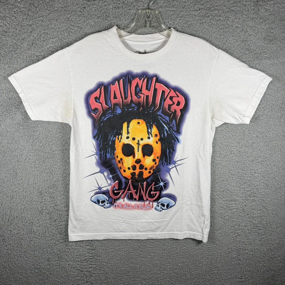 21 Savage Slaughter Gang It's All A Blur Tour T-Shirt White Mens Medium 2023
